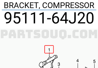 Suzuki 9511164J20 BRACKET, COMPRESSOR