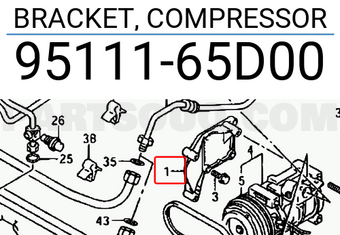 Suzuki 9511165D00 BRACKET, COMPRESSOR
