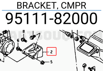 Suzuki 9511182000 BRACKET, CMPR