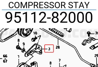 Suzuki 9511282000 COMPRESSOR STAY