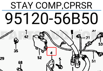 Suzuki 9512056B50 STAY COMP,CPRSR