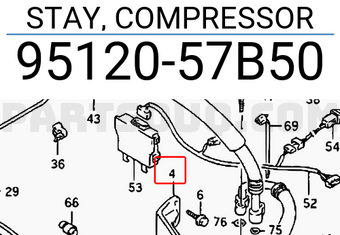 Suzuki 9512057B50 STAY, COMPRESSOR