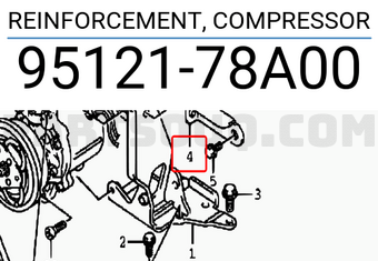 Suzuki 9512178A00 REINFORCEMENT, COMPRESSOR