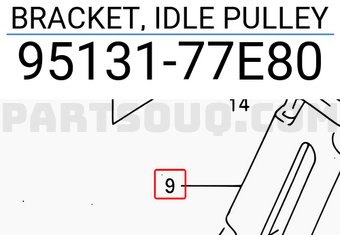 Suzuki 9513177E80 BRACKET, IDLE PULLEY