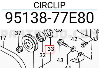 Suzuki 9513877E80 CIRCLIP
