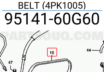 Suzuki 9514160G60 BELT (4PK1005)
