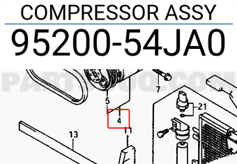 Suzuki 9520054JA0 COMPRESSOR ASSY