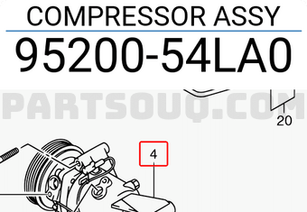 Suzuki 9520054LA0 COMPRESSOR ASSY