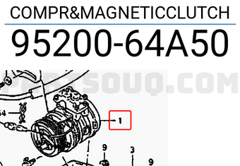 Suzuki 9520064A50 COMPR&MAGNETICCLUTCH