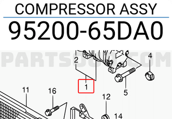 Suzuki 9520065DA0 COMPRESSOR ASSY