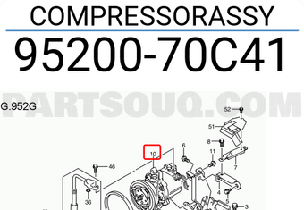 Suzuki 9520070C41 COMPRESSORASSY