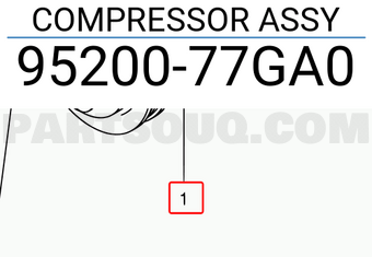 Suzuki 9520077GA0 COMPRESSOR ASSY