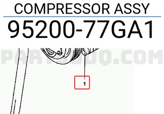 Suzuki 9520077GA1 COMPRESSOR ASSY