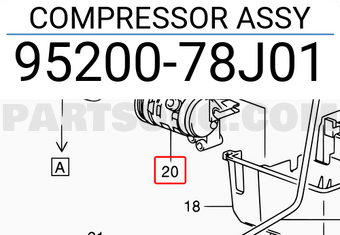Suzuki 9520078J01 COMPRESSOR ASSY