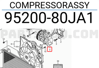 Suzuki 9520080JA1 COMPRESSORASSY