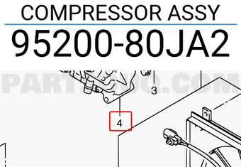 Suzuki 9520080JA2 COMPRESSOR ASSY