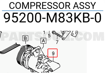 Suzuki 95200M83KB0 COMPRESSOR ASSY