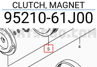Suzuki 9521061J00 CLUTCH, MAGNET