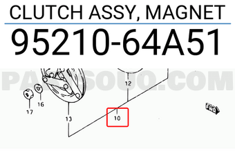 Suzuki 9521064A51 CLUTCH ASSY, MAGNET