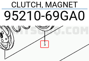Suzuki 9521069GA0 CLUTCH, MAGNET
