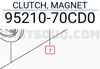 Suzuki 9521070CD0 CLUTCH, MAGNET