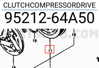 Suzuki 9521264A50 CLUTCHCOMPRESSORDRIVE