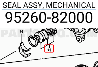 Suzuki 9526082000 SEAL ASSY, MECHANICAL