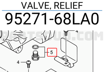 Suzuki 9527168LA0 VALVE, RELIEF