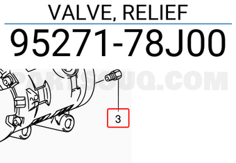 Suzuki 9527178J00 VALVE, RELIEF