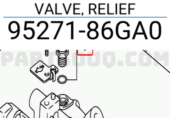 Suzuki 9527186GA0 VALVE, RELIEF