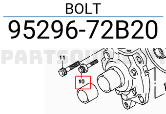 Suzuki 9529672B20 BOLT