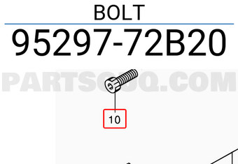 Suzuki 9529772B20 BOLT