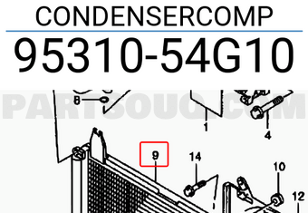 Suzuki 9531054G10 CONDENSERCOMP