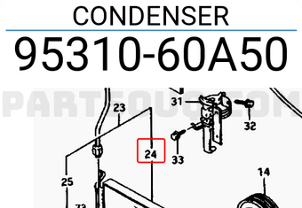 Suzuki 9531060A50 CONDENSER