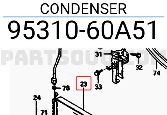 Suzuki 9531060A51 CONDENSER