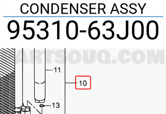 Suzuki 9531063J00 CONDENSER ASSY