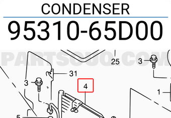 Suzuki 9531065D00 CONDENSER