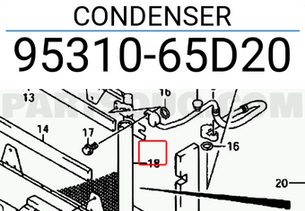 Suzuki 9531065D20 CONDENSER