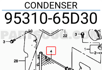 Suzuki 9531065D30 CONDENSER
