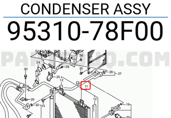 Suzuki 9531078F00 CONDENSER ASSY