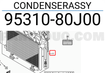 Suzuki 9531080J00 CONDENSERASSY
