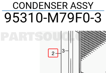 Suzuki 95310M79F03 CONDENSER ASSY
