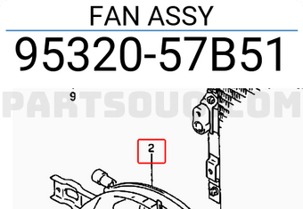 Suzuki 9532057B51 FAN ASSY