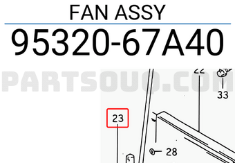 Suzuki 9532067A40 FAN ASSY
