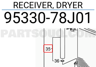 Suzuki 9533078J01 RECEIVER, DRYER