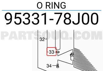 Suzuki 9533178J00 O RING