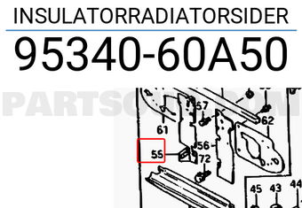 Suzuki 9534060A50 INSULATORRADIATORSIDER