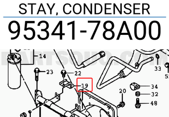 Suzuki 9534178A00 STAY, CONDENSER