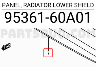 Suzuki 9536160A01 PANEL, RADIATOR LOWER SHIELD