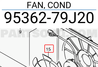 Suzuki 9536279J20 FAN, COND